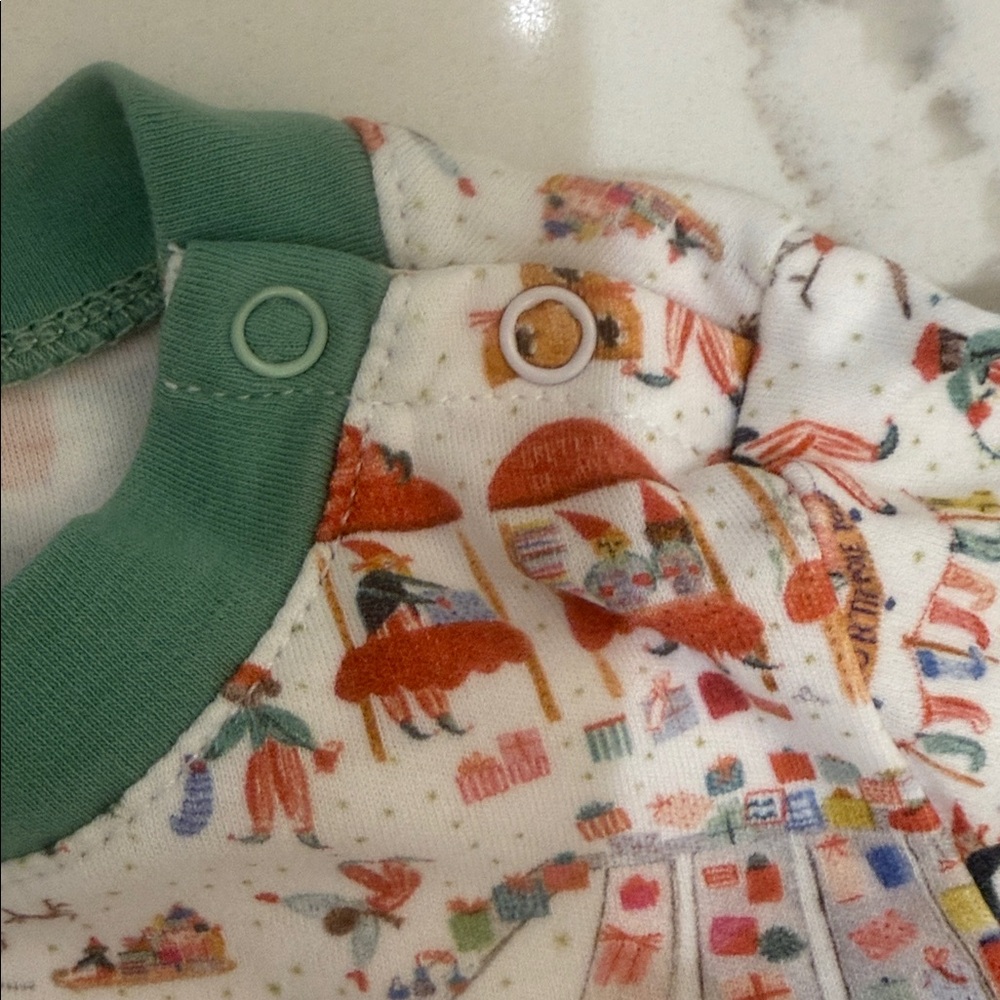 LAKE Christmas Print 2 Piece Pajama Set 12-18M - Picture 3 of 6